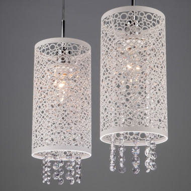 Светильник подвесной с хрусталем 1181/2 хром — Multielectrika