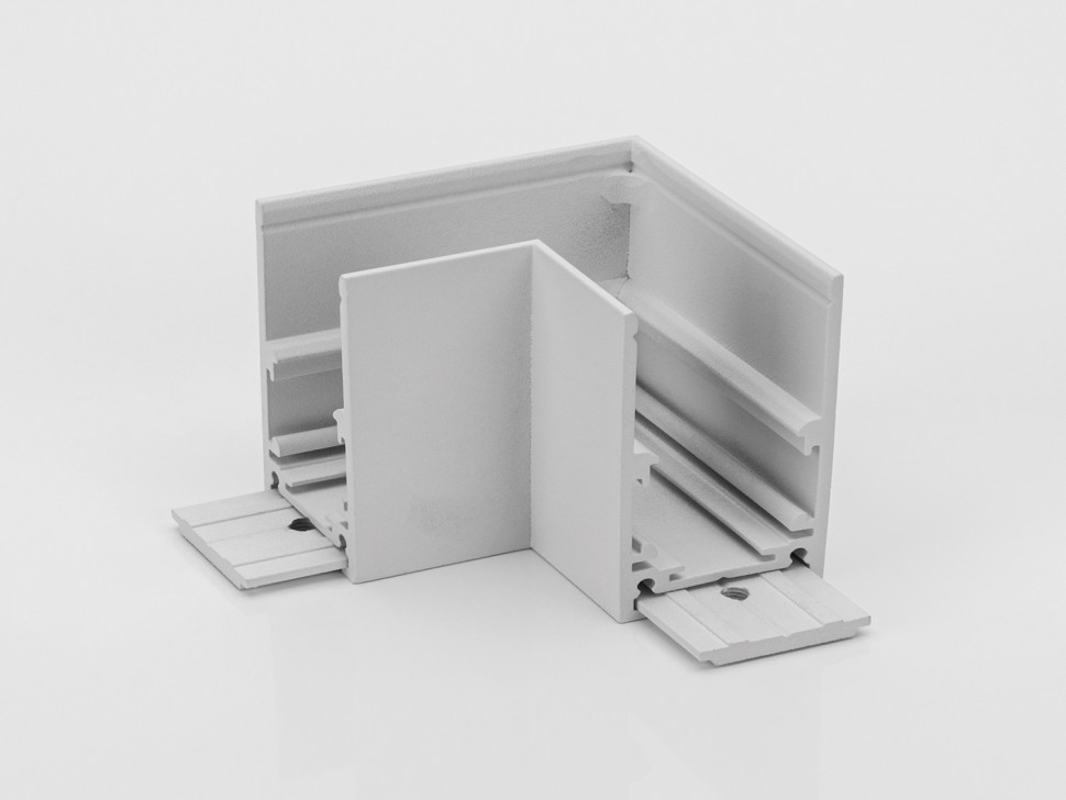 SY-LINK-CNLV-S1-WH, коннектор угловой горизон.для накладного глубокого шинопровода, белый фото 1 — Multielectrika