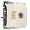 Розетка ТВ+Ethernet RJ-45 6 cat. (слоновая кость) W1181303 фото 1 &mdash; Multielectrika
