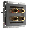 Акустическая розетка (графит рифленый) W1185004 фото 1 &mdash; Multielectrika