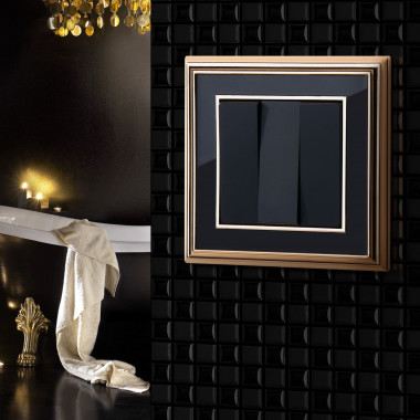 Рамка на 1 пост Palacio (золото/черный) W0011330 — Multielectrika