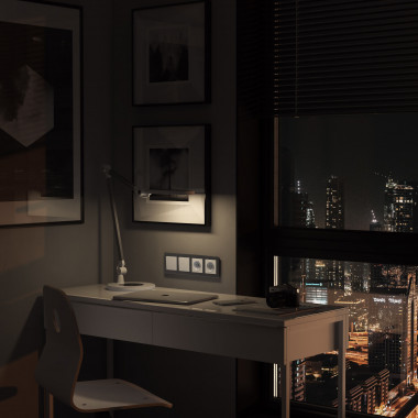 Рамка из акрила на 4 поста Acrylic графит W0042704 — Multielectrika