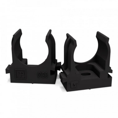 Крепеж-клипса для труб D20, под монтажный пистолет, черные "Промрукав" PR13.0132 &mdash; Multielectrika