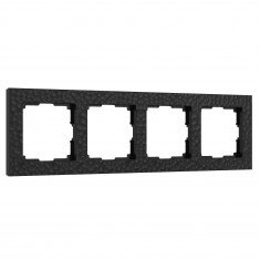 Рамка из поликарбоната на 4 поста Hammer черный W0042408 &mdash; Multielectrika