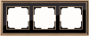Рамка на 3 поста (золото/черный) WL17-Frame-03 фото 2 — Multielectrika