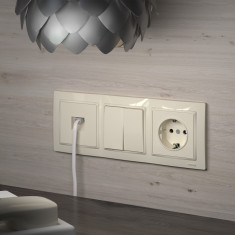 Телефонная розетка  RJ-11 (слоновая кость) WL03-RJ-11-ivory &mdash; Multielectrika