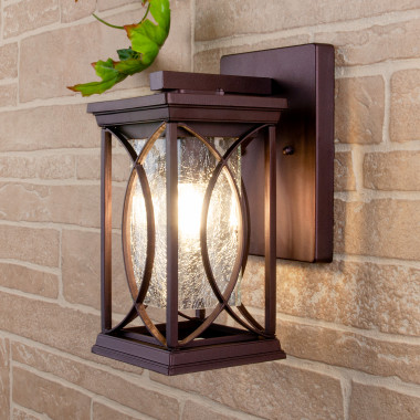 Настенный уличный светильник Spica D черное золото IP33 GL 1026D — Multielectrika