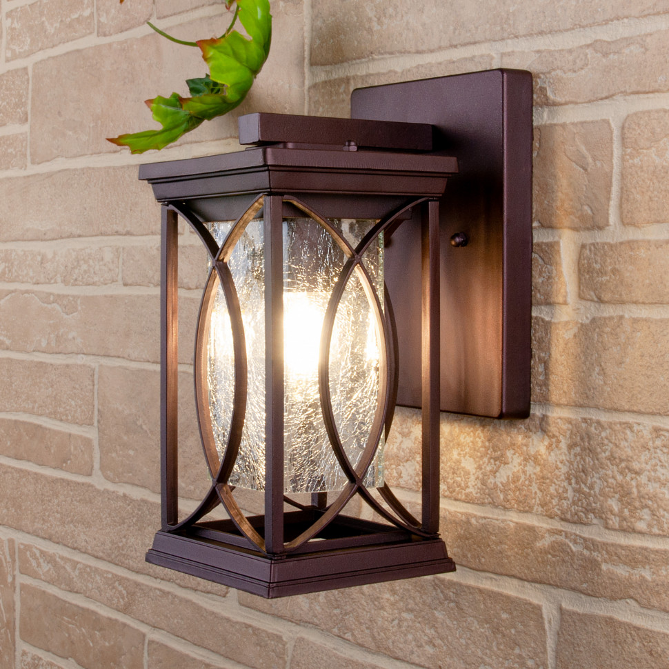 Настенный уличный светильник Spica D черное золото IP33 GL 1026D фото 1 — Multielectrika