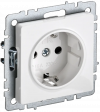 Розетка с заземлением с защитными шторками 16А IEK Brite РС14-1-0-БрБ белая фото 1 — Multielectrika