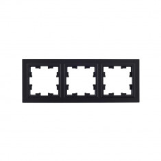 Рамка на 3 поста IEK Brite РУ-3-БрЧ черная &mdash; Multielectrika