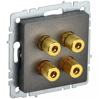 Аудиорозетка 4-местная IEK Brite РА10-БрТБ темная бронза — Multielectrika