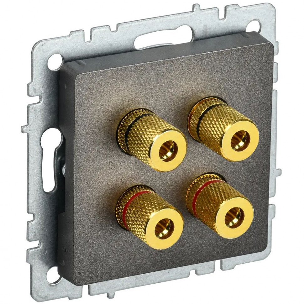 Аудиорозетка 4-местная IEK Brite РА10-БрТБ темная бронза фото 1 — Multielectrika