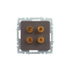 Аудиорозетка 4-местная IEK Brite РА10-БрТБ темная бронза фото 2 — Multielectrika
