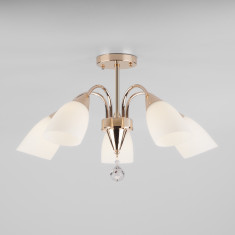 Потолочная люстра со стеклянными плафонами 30149/5 золото &mdash; Multielectrika