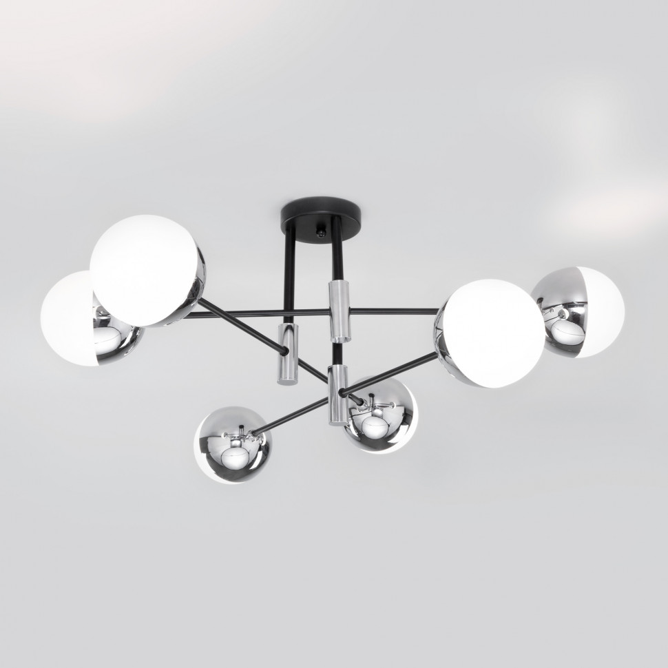 Умная потолочная люстра в стиле лофт 70129/6 хром Smart фото 1 — Multielectrika
