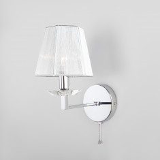 Настенный светильник с тканевым абажуром 60125/1 хром &mdash; Multielectrika