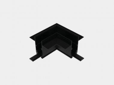 SY-LINK-CNLV-T1-BL, коннектор угловой горизон.для встраиваемого глубокого шинопровода под гипс., чер — Multielectrika