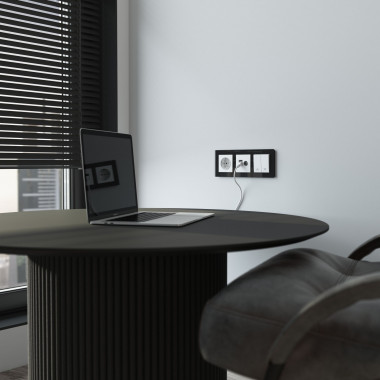 Розетка ТВ+Ethernet RJ-45 6 cat. (белый) W1181301 &mdash; Multielectrika