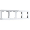 Рамка из акрила на 4 поста Acrylic белый W0042701 фото 1 &mdash; Multielectrika