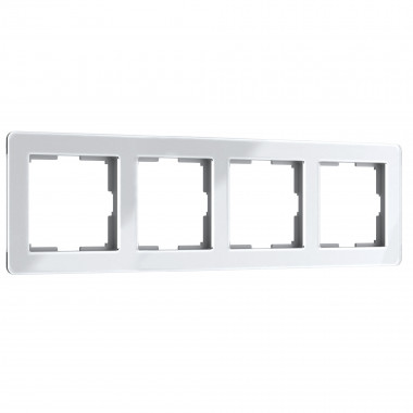 Рамка из акрила на 4 поста Acrylic белый W0042701 &mdash; Multielectrika
