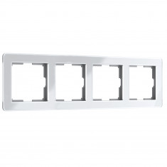 Рамка из акрила на 4 поста Acrylic белый W0042701 &mdash; Multielectrika