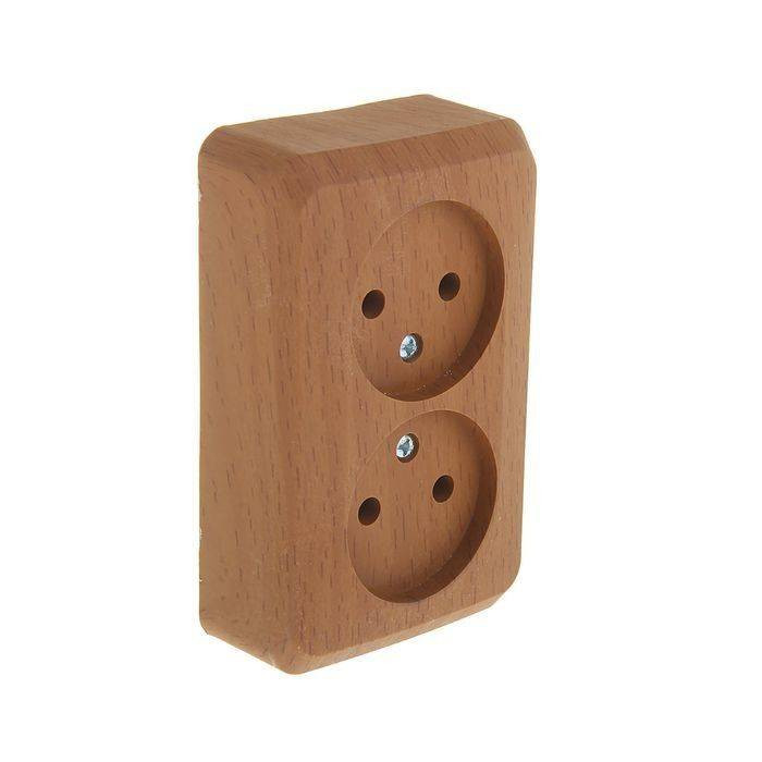 Розетка двойная без заземления и шторок 16А 250B Бук Schneider Electric Этюд PA16-005T фото 1 — Multielectrika