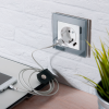 Розетка с заземлением, шторками и USBх2 (белая) W1171501 фото 2 &mdash; Multielectrika
