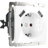 Розетка с заземлением, шторками и USBх2 (белая) W1171501 фото 1 &mdash; Multielectrika