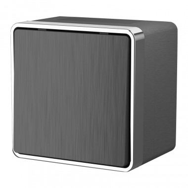 Выключатель одноклавишный влагозащищенный Gallant графит рифленый W5010204 — Multielectrika