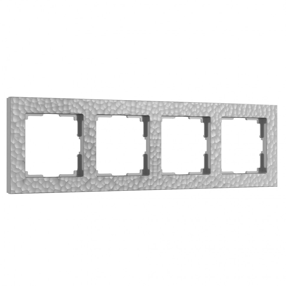 Рамка из поликарбоната на 4 поста Hammer серебряный W0042406 фото 1 &mdash; Multielectrika