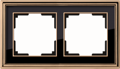 Рамка на 2 поста (золото/черный) WL17-Frame-02 &mdash; Multielectrika