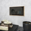 Рамка на 2 поста (золото/черный) WL17-Frame-02 фото 3 — Multielectrika