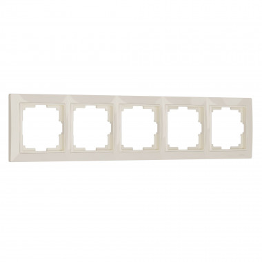 Рамка из поликарбоната на 5 постов Snabb Basic слоновая кость W0052003 — Multielectrika