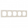 Рамка из поликарбоната на 5 постов Snabb Basic слоновая кость W0052003