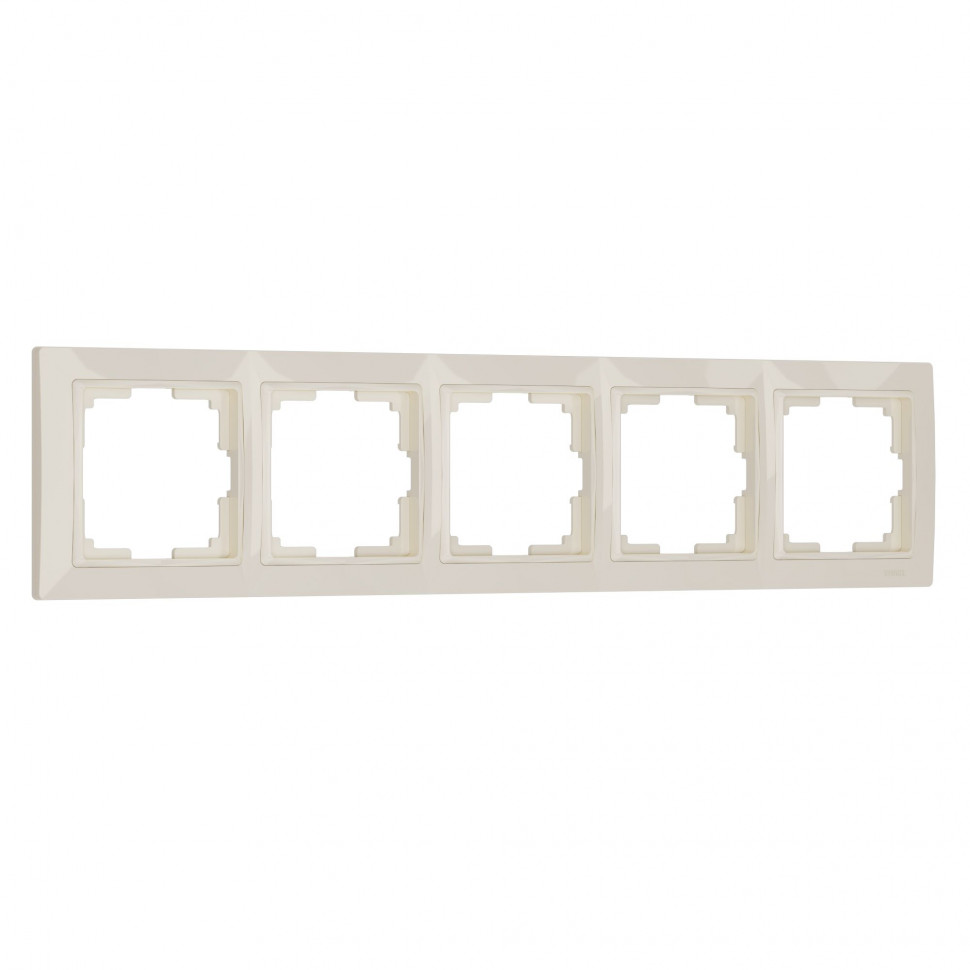 Рамка из поликарбоната на 5 постов Snabb Basic слоновая кость W0052003 фото 1 &mdash; Multielectrika