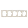 Рамка из поликарбоната на 5 постов Snabb Basic слоновая кость W0052003 фото 1 &mdash; Multielectrika