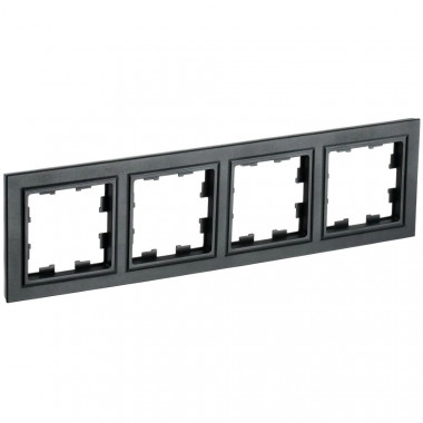 Рамка на 4 поста IEK Brite РУ-4-БрЧ черная — Multielectrika