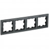 Рамка на 4 поста IEK Brite РУ-4-БрЧ черная