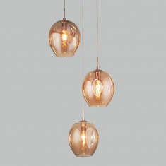 Подвесной светильник со стеклянными плафонами 50195/3 золото &mdash; Multielectrika