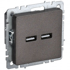Розетка USB A+A 5В 3,1А IEK Brite РЮ10-1-БрТБ темная бронза &mdash; Multielectrika