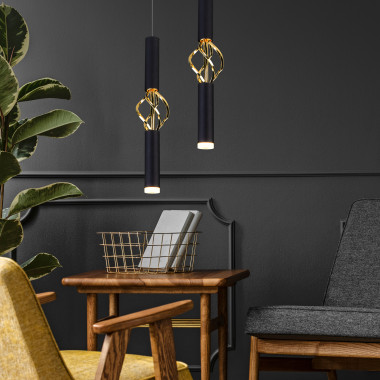 Подвесной светодиодный светильник 50191/1 LED черный/золото — Multielectrika