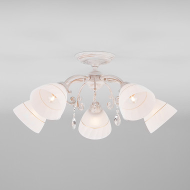 Потолочная люстра 30156/5 белый с золотом — Multielectrika
