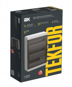 Корпус пластиковый IEK TEKFOR КМПн-54 IP65 черная прозрачная дверь &mdash; Multielectrika