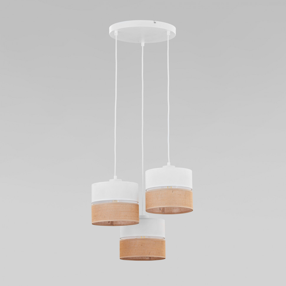 Подвесной светильник с тканевыми абажурами 6575 Linobianco фото 1 — Multielectrika