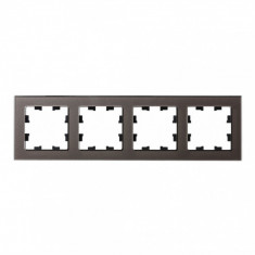 Рамка Schneider Electric Atlas Design Nature на 4 поста, мокко стекло &mdash; Multielectrika