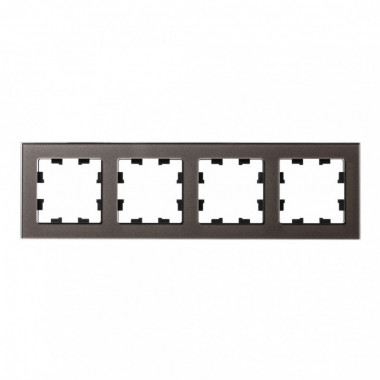 Рамка Schneider Electric Atlas Design Nature на 4 поста, мокко стекло — Multielectrika