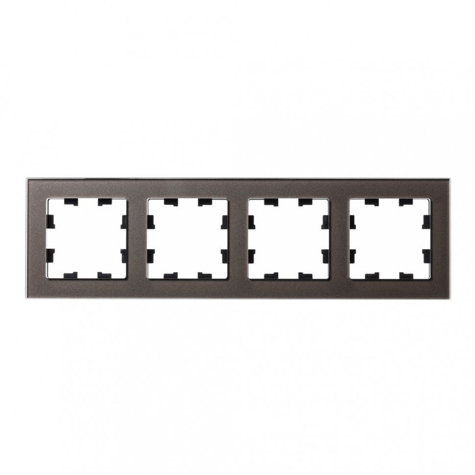 Рамка Schneider Electric Atlas Design Nature на 4 поста, мокко стекло фото 1 — Multielectrika