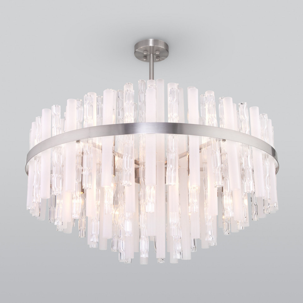 Умная потолочная люстра 367/12 Smart никель фото 1 — Multielectrika