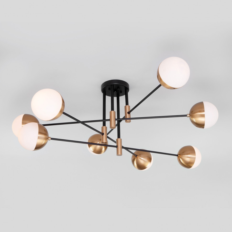 Умная потолочная люстра в стиле лофт 70129/8 латунь Smart фото 1 — Multielectrika