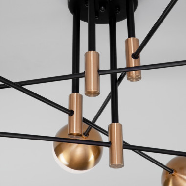 Умная потолочная люстра в стиле лофт 70129/8 латунь Smart — Multielectrika